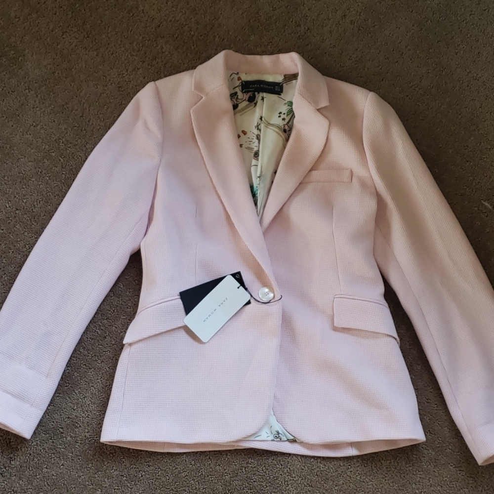 Zara womens pink Blazer